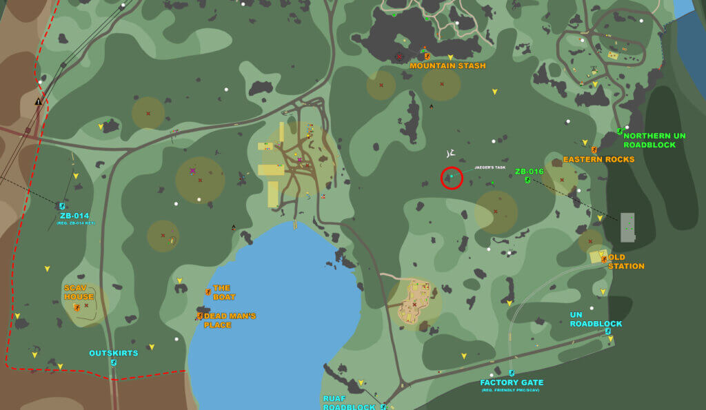 Woods Map Tarkov Jaeger